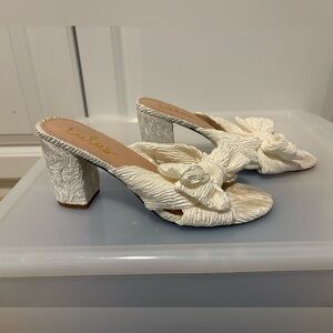 Lulu's Ivory Textured Block Heels